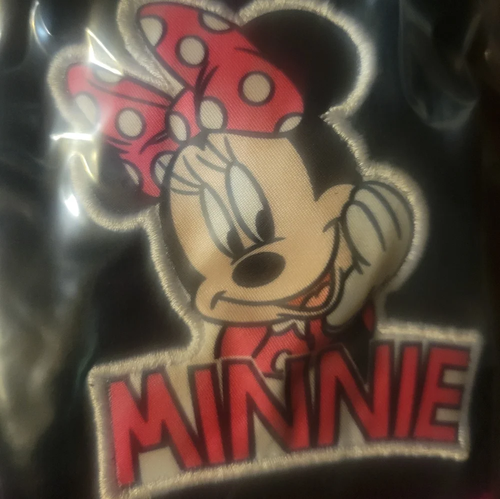 Vtg Disney Minnie Mouse Knit Hat Beanie Girls One Size Pom Poms Pink Black